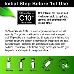 Bi-Phase Vitamin C10+ Facial Serum - Instruction card
